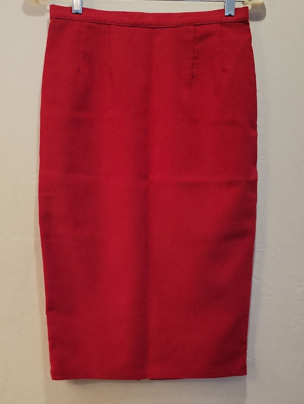 Stop Staring! Red High-Waist Pencil Skirt for Women M